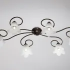 مصباح مصنوع في إيطاليا من الزجاج والمعدن، مناسب للديكورات الداخلية الراقية – كوميتا Viadurini