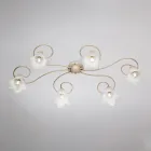 مصباح مصنوع في إيطاليا من الزجاج والمعدن، مناسب للديكورات الداخلية الراقية – كوميتا Viadurini