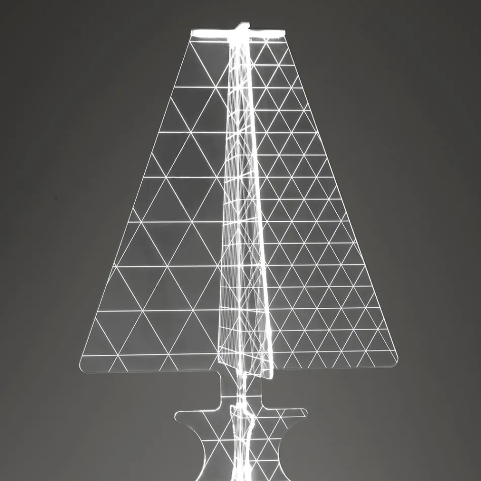 مصباح أرضي حديث من زجاج شبكي مُعلّم بالليزر، متوفر بثلاثة أحجام - رايسا Viadurini