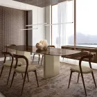مصباح LED عصري من الزجاج المضلع بتصميم حصري، صنع في إيطاليا - ليس Viadurini