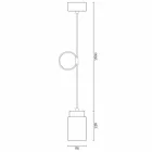 مصباح معلق حديث من السيراميك الأبيض صنع في إيطاليا آسيا Viadurini