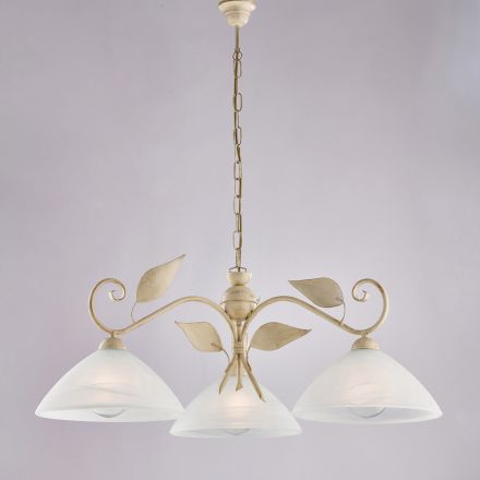 مصباح عصري من الزجاج والمعدن، صنع في إيطاليا، مثالي لأي غرفة - كارينا Viadurini