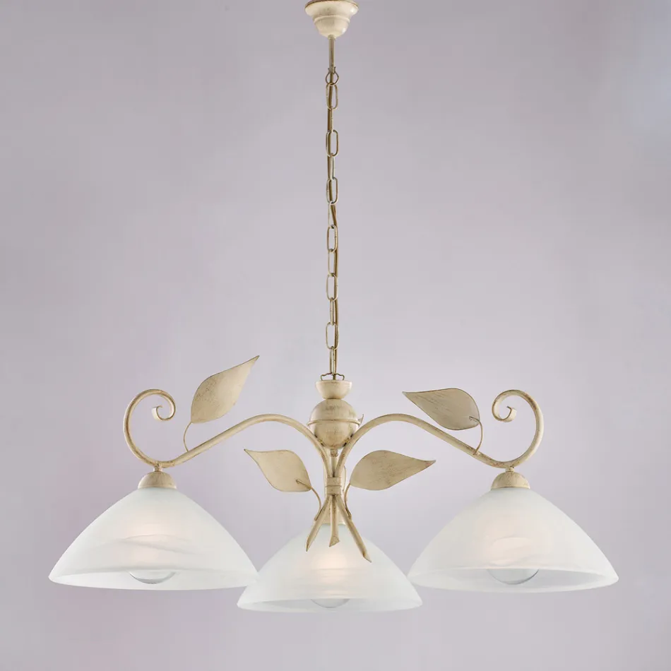 مصباح عصري من الزجاج والمعدن، صنع في إيطاليا، مثالي لأي غرفة - كارينا Viadurini