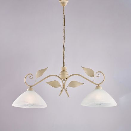 مصباح عصري من الزجاج والمعدن، صنع في إيطاليا، مثالي لأي غرفة - كارينا Viadurini