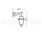 مصباح حائط خارجي بتصميم عتيق مصنوع من الألومنيوم في إيطاليا - دوروتي Viadurini