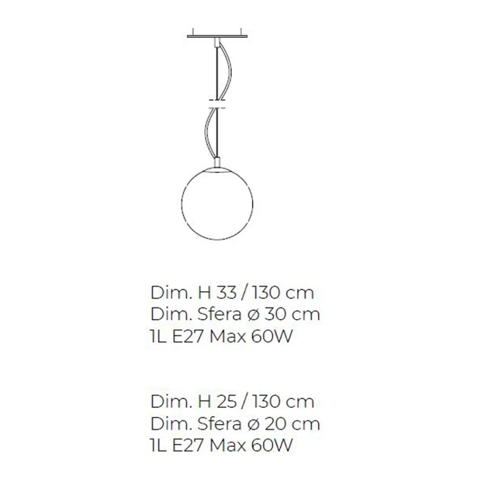 مصباح معلق مصنوع يدويًا من زجاج البندقية الأبيض المنفوخ - سنو Viadurini