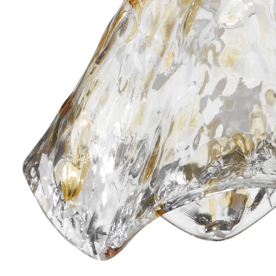 مصباح معلق مصنوع يدويًا من زجاج البندقية المنفوخ 35 46 سم - ماري Viadurini