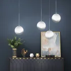 مصباح معلق مصنوع يدويًا من زجاج البندقية المنفوخ - نوفا Viadurini