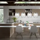 مصباح معلق مصنوع يدويًا من زجاج البندقية المنفوخ - كلوي بالوتون Viadurini