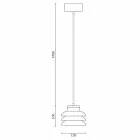 مصباح معلق من السيراميك والألمنيوم الحديث صنع في إيطاليا آسيا Viadurini