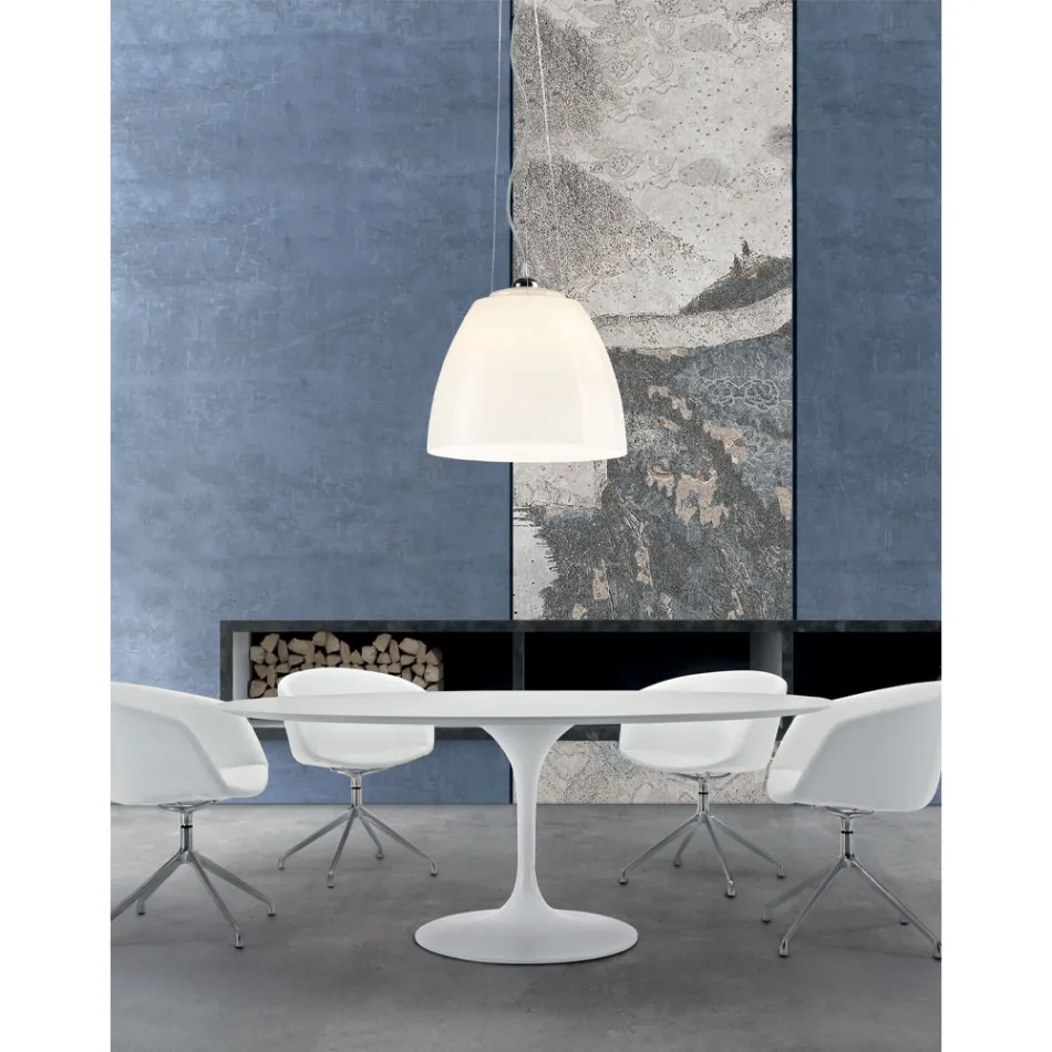 مصباح معلق من الزجاج الفينيسي المنفوخ يدويًا - فلورا Viadurini