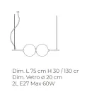 مصباح معلق من زجاج البندقية المنفوخ يدويًا - جوبيتر Viadurini