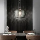 مصباح معلق من الزجاج الفينيسي المنفوخ يدويًا - كلوي بالوتون Viadurini