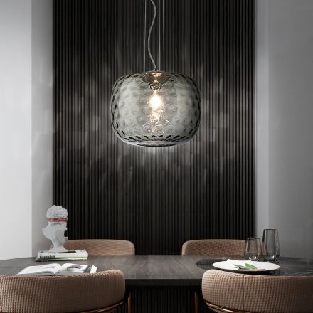 مصباح معلق من الزجاج الفينيسي المنفوخ يدويًا - كلوي بالوتون Viadurini