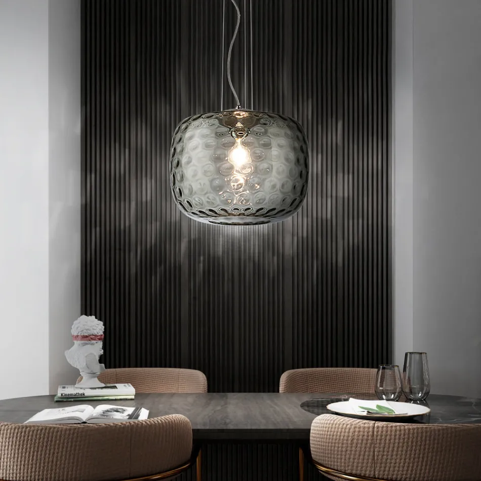 مصباح معلق من الزجاج الفينيسي المنفوخ يدويًا - كلوي بالوتون Viadurini