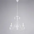 ثريا بخمسة مصابيح مصنوعة من المعدن والكريستال لإضاءة ساحرة – بيرلا Viadurini