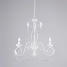 ثريا بخمسة مصابيح مصنوعة من المعدن والكريستال لإضاءة ساحرة – بيرلا Viadurini