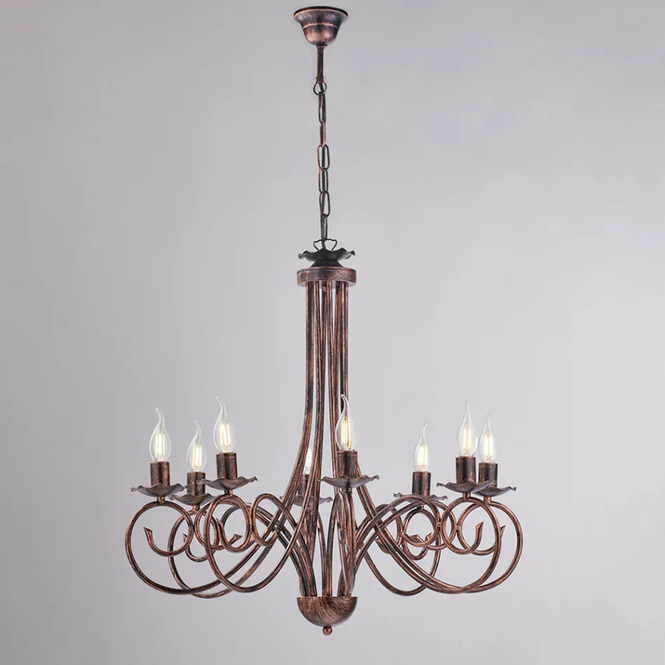 ثريا بخمسة مصابيح مصنوعة من المعدن والزجاج لإضاءة متوازنة ومنتشرة – لاجونا Viadurini