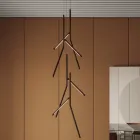 ثريا معلقة مع وردة خشبية فريدة من نوعها، صنع في إيطاليا - أورلوف Viadurini