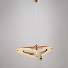 مصباح معلق معدني من الكروم الفضي الأبيض من نوع Apus Viadurini