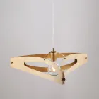 مصباح معلق معدني من الكروم الأبيض الفضي من نوع Apus Viadurini