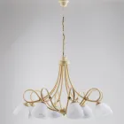 مصباح معلق داخلي من المعدن الأسود والزجاج من طراز كوزمو Viadurini