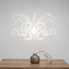 ثريا معلقة من زجاج شبكي أبيض قابل لإعادة التدوير - سانشو Viadurini