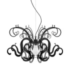 ثريا معلقة من زجاج شبكي أبيض أو أسود قابل لإعادة التدوير - سانشو Viadurini