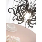 ثريا معلقة من زجاج شبكي أبيض أو أسود قابل لإعادة التدوير - سانشو Viadurini