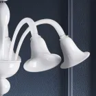 ثريا كلاسيكية مصنوعة يدويًا من زجاج البندقية الأبيض المنفوخ - إلسا Viadurini