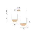 ثريا زجاجية محببة مزودة بمصابيح LED قابلة للإزالة - كاتالبا Viadurini