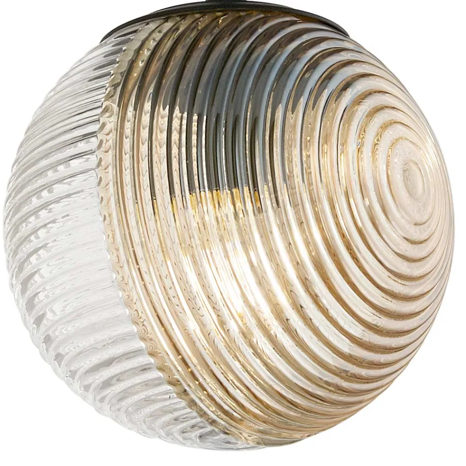 ثريا بثلاثة مصابيح من الزجاج المنفوخ على شكل كرة، صنع في إيطاليا - بريلا Viadurini