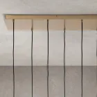 ثريا بستة مصابيح من الزجاج المنفوخ على شكل كرة، صنع في إيطاليا - بريلا Viadurini