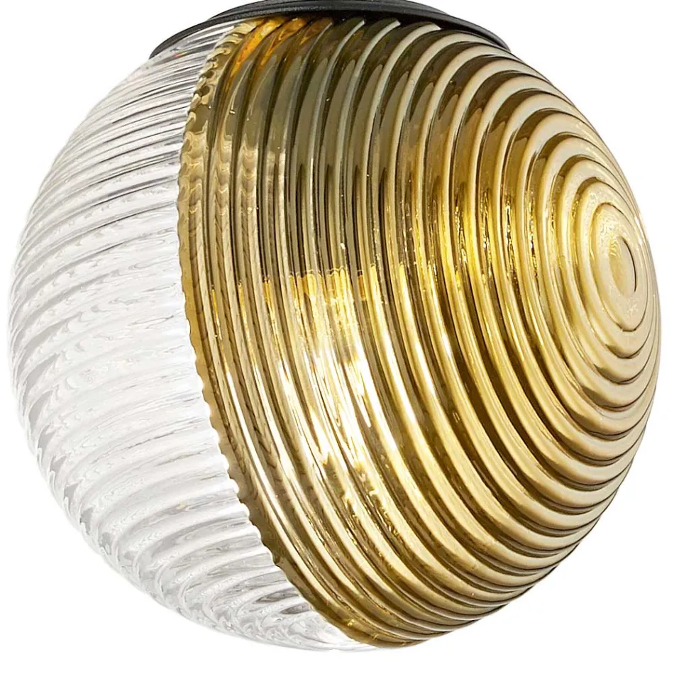 ثريا بستة مصابيح من الزجاج المنفوخ على شكل كرة، صنع في إيطاليا - بريلا Viadurini