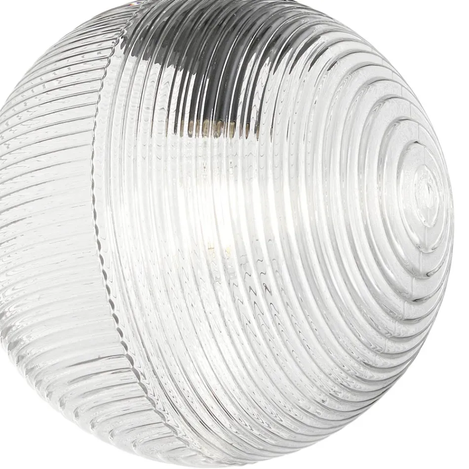 ثريا بستة مصابيح من الزجاج المنفوخ على شكل كرة، صنع في إيطاليا - بريلا Viadurini