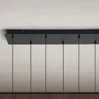 ثريا زجاجية منفوخة بستة مصابيح مع ديكور بالوتون - جنية Viadurini