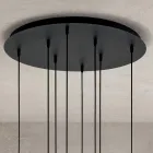 ثريا بثمانية مصابيح من الزجاج المنفوخ على شكل كرة، صنع في إيطاليا - بريلا Viadurini