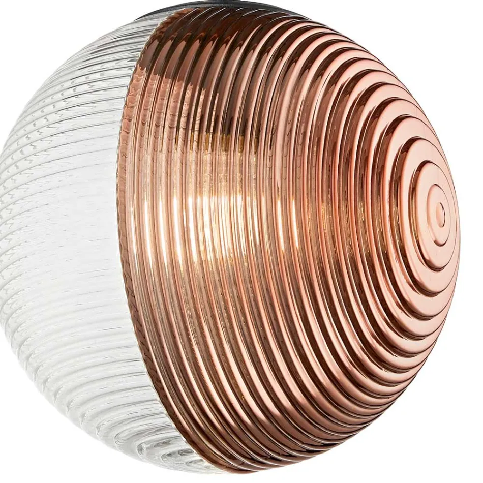 ثريا بثمانية مصابيح من الزجاج المنفوخ على شكل كرة، صنع في إيطاليا - بريلا Viadurini