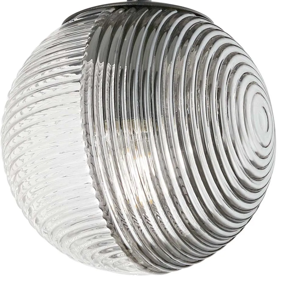 ثريا بثمانية مصابيح من الزجاج المنفوخ على شكل كرة، صنع في إيطاليا - بريلا Viadurini