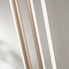 ثريا بـ 8 مصابيح LED من المعدن المطلي بالذهب وكابلات قابلة للتعديل - برتقالي Viadurini