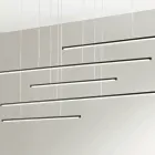 ثريا معدنية بإضاءة LED أفقية وكابلات قابلة للتعديل - برتقالي Viadurini