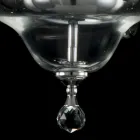 ثريا زجاجية بتصميم 6 مصابيح من الزجاج والكريستال آيفي، صنع في إيطاليا Viadurini