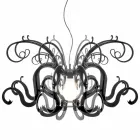 ثريا زجاجية بتصميم عصري مصنوعة في إيطاليا، ماليتو Viadurini