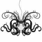 ثريا زجاجية بتصميم عصري مصنوعة في إيطاليا، ماليتو Viadurini