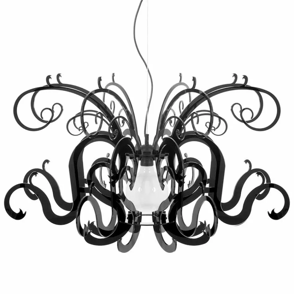 ثريا زجاجية بتصميم عصري مصنوعة في إيطاليا، ماليتو Viadurini