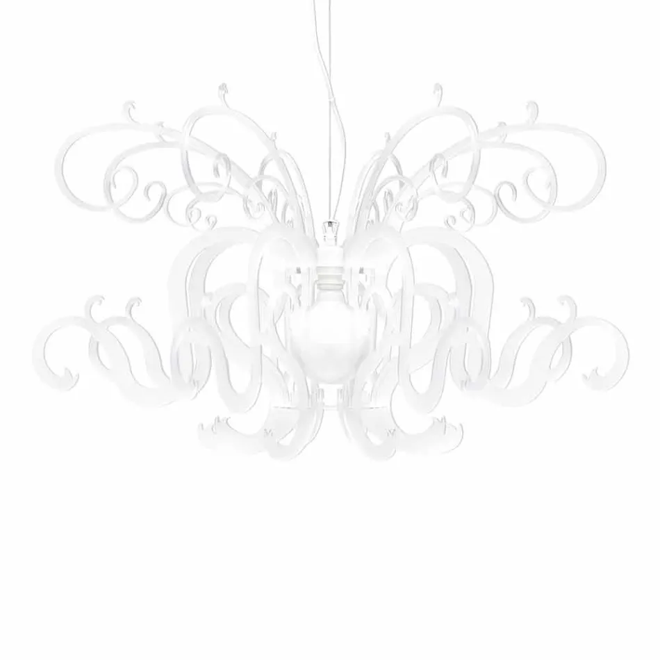 ثريا زجاجية بتصميم عصري مصنوعة في إيطاليا، ماليتو Viadurini