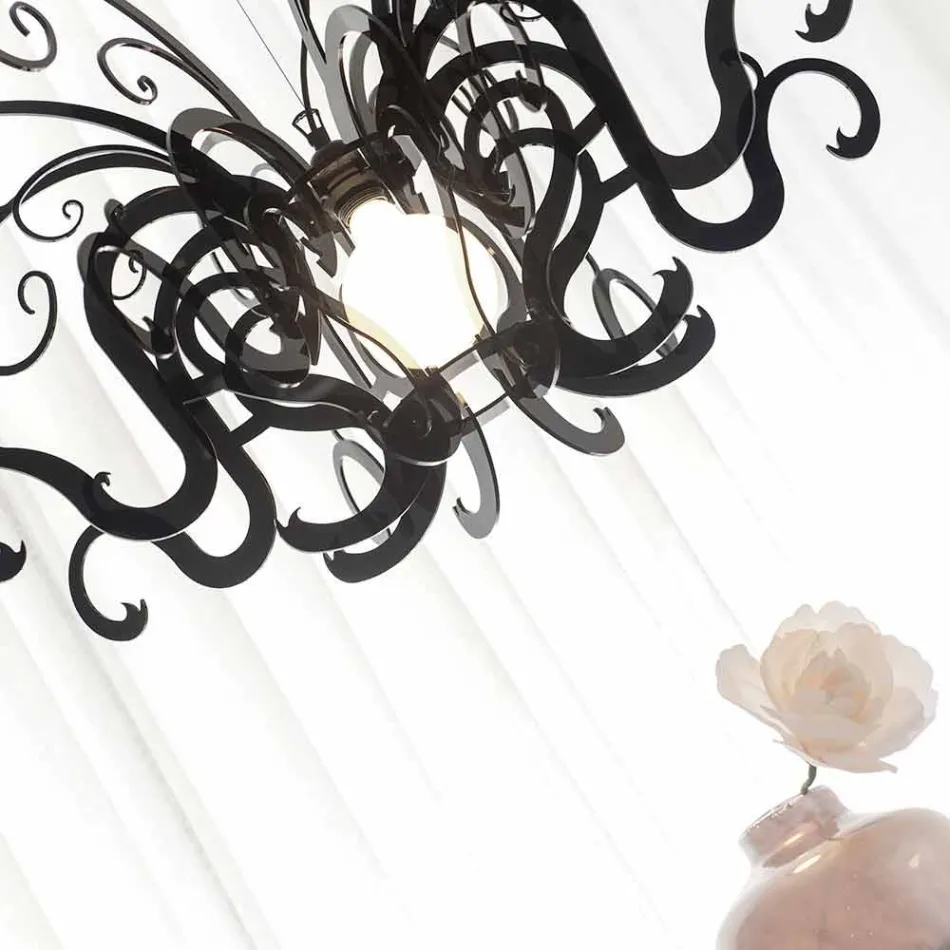 ثريا زجاجية بتصميم عصري مصنوعة في إيطاليا، ماليتو Viadurini