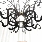 ثريا زجاجية بتصميم عصري مصنوعة في إيطاليا، ماليتو Viadurini