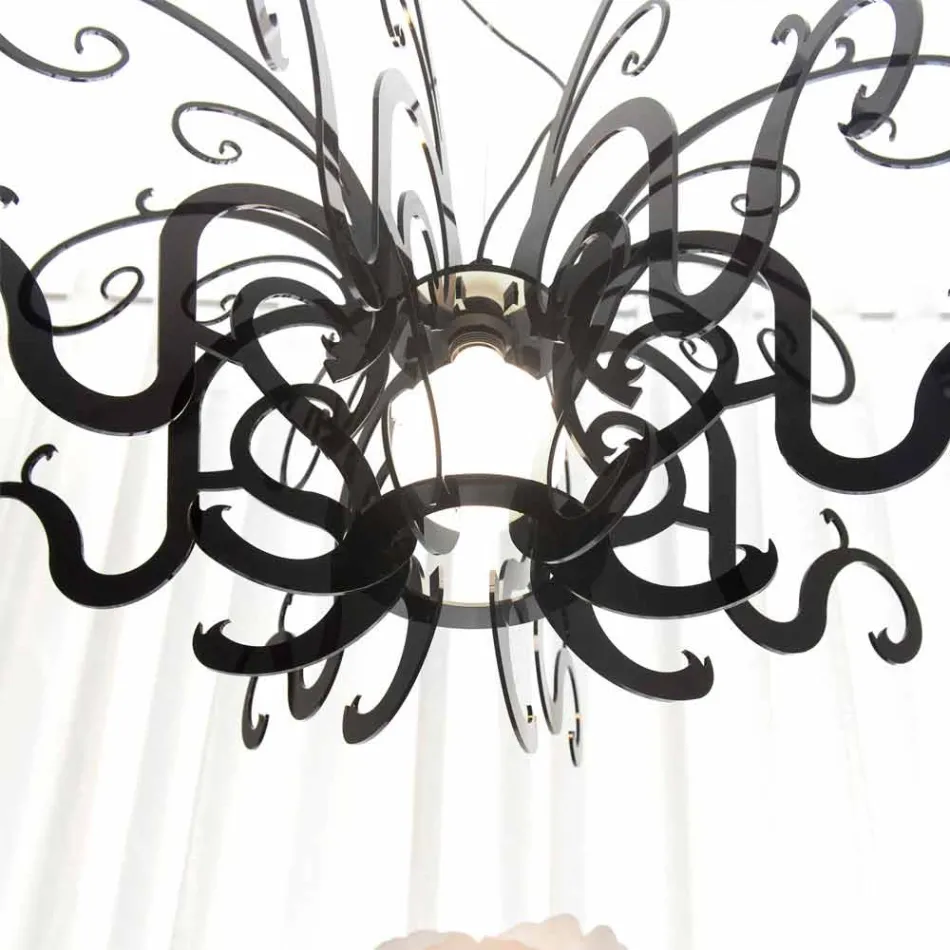 ثريا زجاجية بتصميم عصري مصنوعة في إيطاليا، ماليتو Viadurini