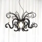 ثريا زجاجية بتصميم عصري مصنوعة في إيطاليا، ماليتو Viadurini